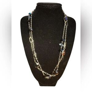 Style &Co Blue and Silver 40” Necklace